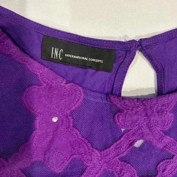 INC purple top with rhinestones size M - Picture 4 of 5